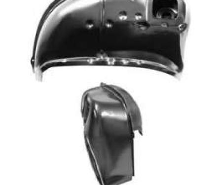 Full Size Chevy Wheelhouse, Left, Rear, Complete Inner & Outer, Coupe, Impala, 1964