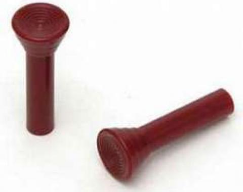 Full Size Chevy Interior Door Lock Knobs, Dark Red, 1963-1966