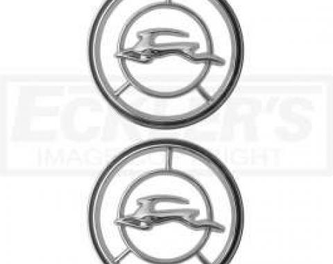 Full Size Chevy Front Fender Emblems, Impala, 1965-1966