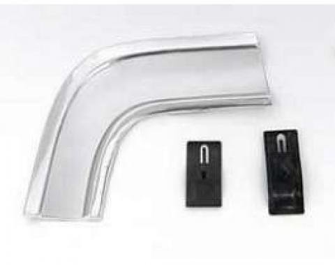 Full Size Chevy Quarter Trunk Extension Molding, Left, Non-SS, Impala, 1964