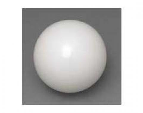 Full Size Chevy 1.5 Gear Shift Ball, Solid White, Impala SS, 1963