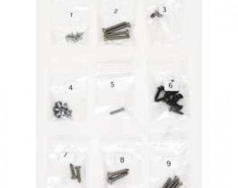 Full Size Chevy Exterior Trim Screw Set, Impala, 1967