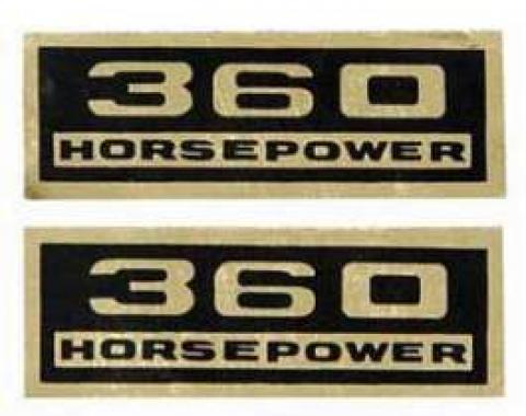 Full Size Chevy Valve Cover Decals, 348ci/360hp, 1961