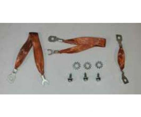 Full Size Chevy Ground Wire Strap Kit, V8 & 6-Cylinder, 1961-1964