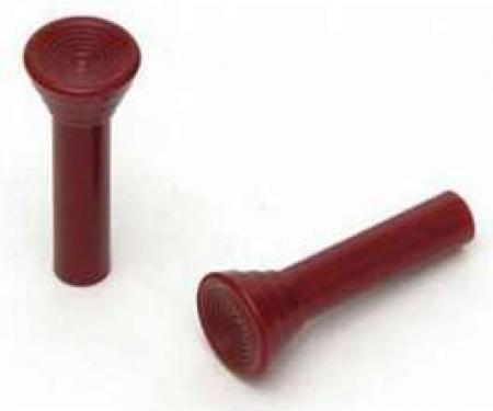 Full Size Chevy Interior Door Lock Knobs, Dark Red, 1963-1966