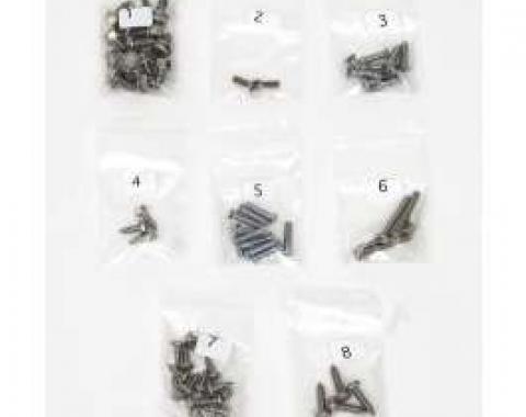 Full Size Chevy Exterior Trim Screw Set, Impala, 1968