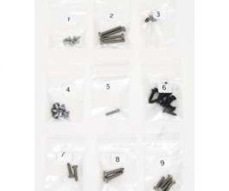 Full Size Chevy Exterior Trim Screw Set, Impala, 1967