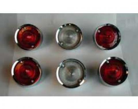 Full Size Chevy Taillight & Back-Up Light Assemblies, Impala, 1958