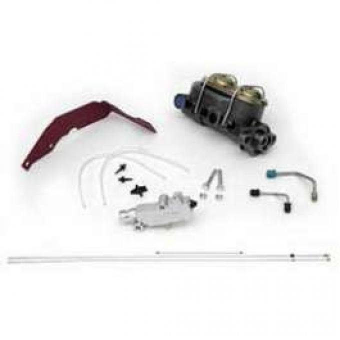 Full Size Chevy Dual Master Cylinder Conversion Kit, Non-Power,With Disc Brakes, 1958-1964