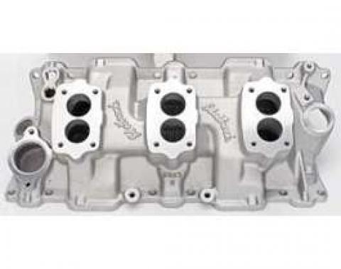 Full Size Chevy Edelbrock 3X2 Intake Manifold, Small Block, 1958-1972