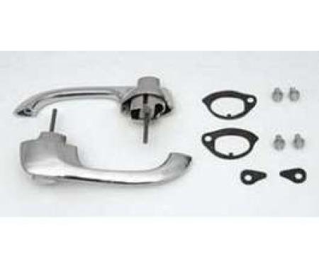 Full Size Chevy Outside Door Handles, Front, 4-Door, 1960