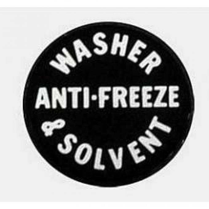 Full Size Chevy Washer Filler Bottle Cap Decal, 1961-1969