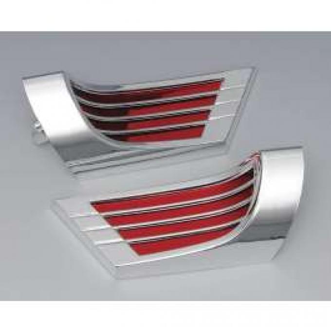 Full Size Chevy Door Armrest Reflectors, Impala, 1959-1961