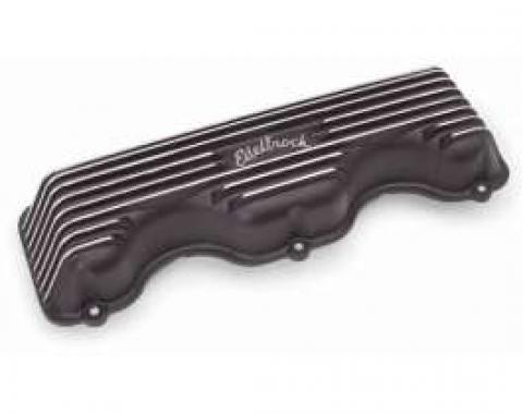 Full Size Chevy Valve Covers, 348ci & 409ci, With Black Finish, Edelbrock, 1958-1965