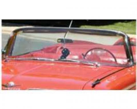 Full Size Chevy Windshield, Clear, Impala Hardtop & Convertible, 1958