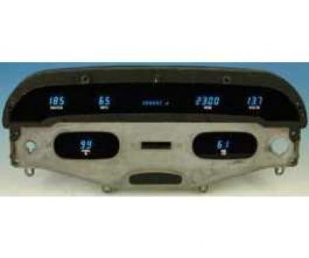 Full Size Chevy Dakota Digital Dash Kit, Blue Or Teal Display, 1958