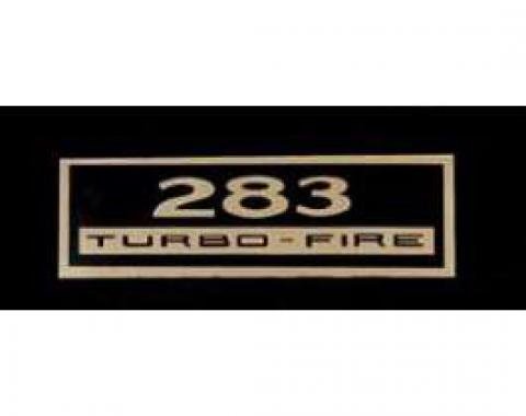 Full Size Chevy Valve Cover Decal, Turbo-Fire, 283ci, 1962-1963