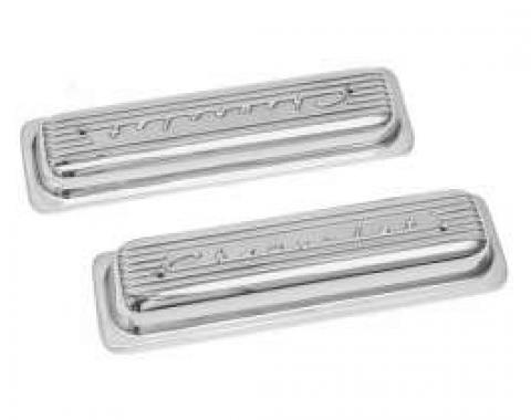 Full Size Chevy Valve Covers, Classic-Style, Aluminum, Polished, 1958-1972