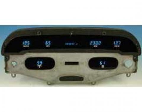 Full Size Chevy Dakota Digital Dash Kit, Blue Or Teal Display, 1958