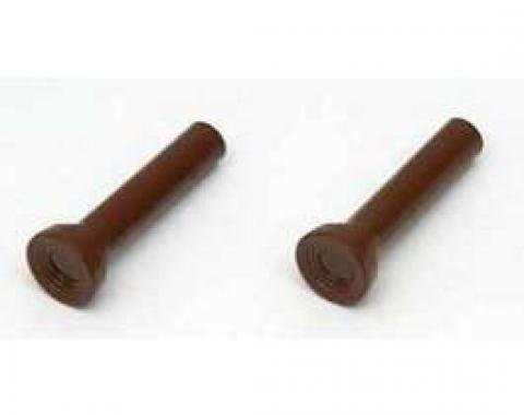 Full Size Chevy Interior Door Lock Knobs, Brown, 1961-1972