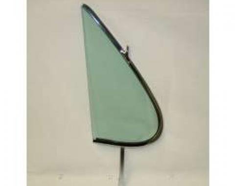 Full Size Chevy Vent Glass Assembly, Right, Green Tinted, Bel Air, Impala Hardtop & Convertible, 1961-1962