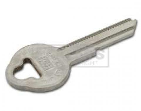 Full Size Chevy Key Blank, For Trunk & Glove Box Locks, 1958-1964