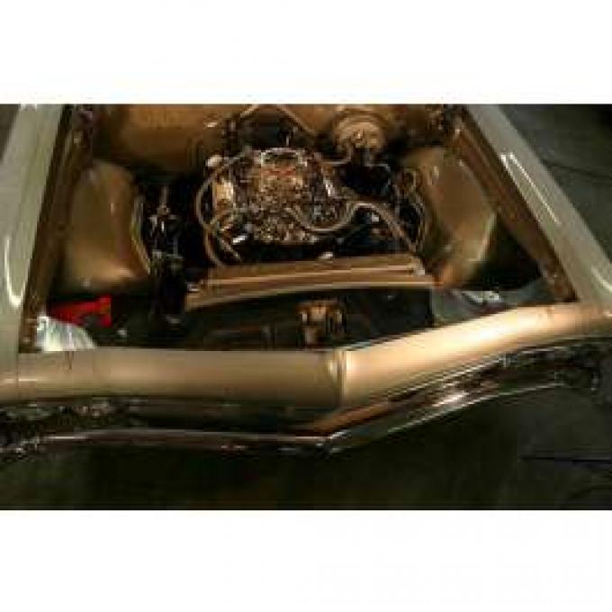 Full Size Chevy Radiator Core Support Filler Panels, Polished, Impala, 1965