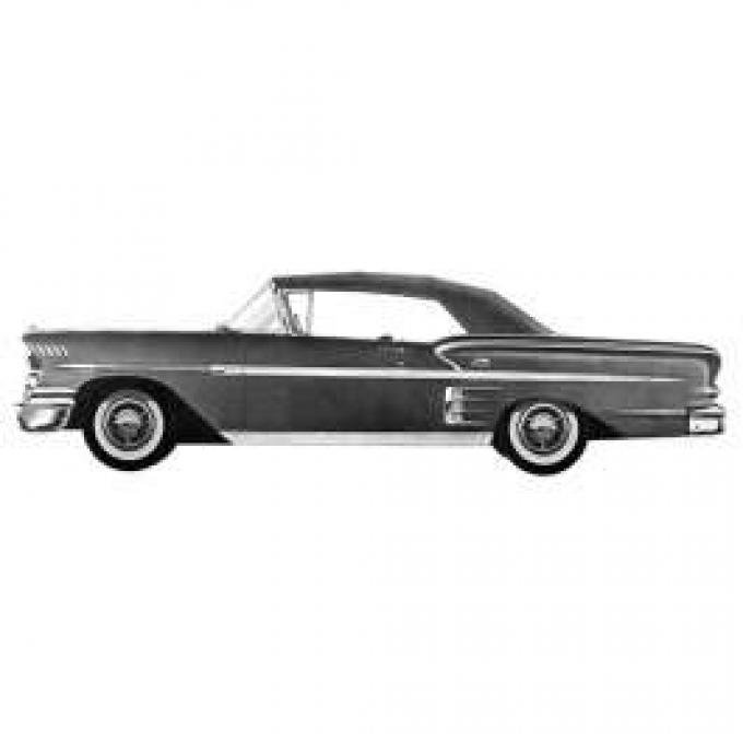 Full Size Chevy Convertible Top, White, Impala, 1958