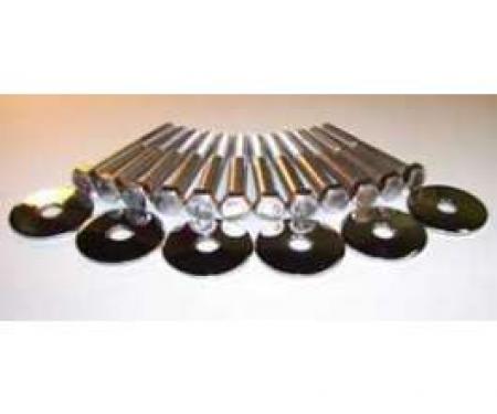 Full Size Chevy Body Mounting Bolt & Washer Set, Stainless Steel, Hardtop & Sedan, 1965-1966