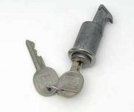 Full Size Chevy Glove Box Lock, With Late Style Keys, 1965-1966