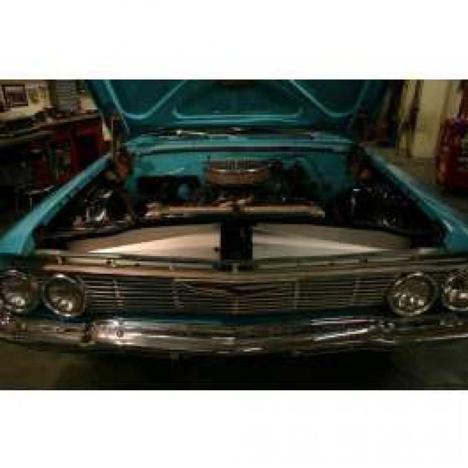 Full Size Chevy Core Support Filler Panels, Clear Anodized, 1961