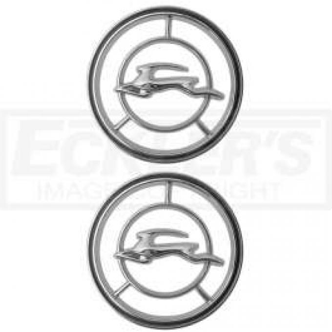 Full Size Chevy Front Fender Emblems, Impala, 1965-1966