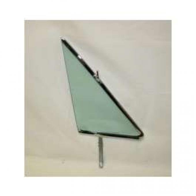 Full Size Chevy Vent Glass Assembly, Right, Green Tinted, Impala Hardtop & Convertible, 1963-1964