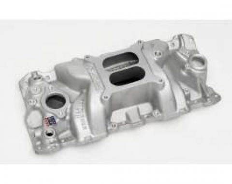 Full Size Chevy Intake Manifold, 4-Barrel Carburetor, Small Block, Edelbrock, 1958-1972