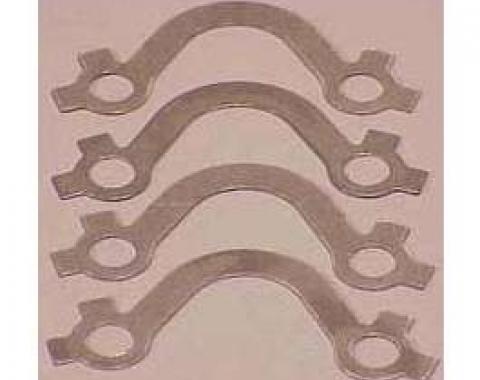 Full Size Chevy Exhaust Manifold Bolt Lock Set, Stainless Steel, Small Block, 1965-1972