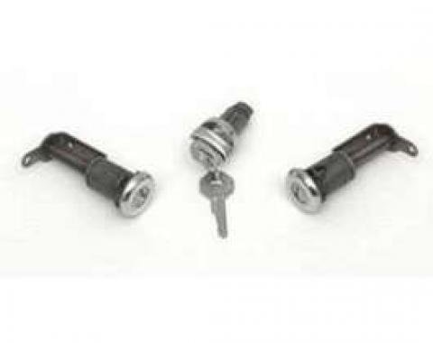 Full Size Chevy Ignition Lock Cylinder & Door Lock Set, With Original Style Keys, 2-Door, 1959-1960