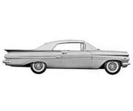 Full Size Chevy Convertible Top, Black, Impala, 1959-1960