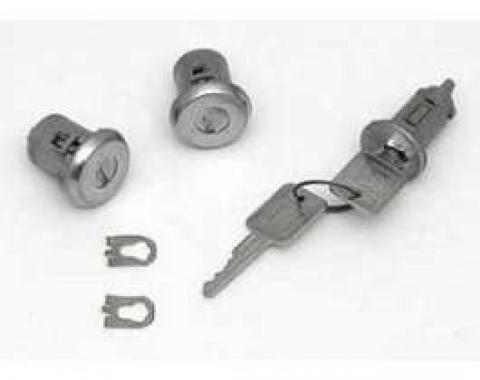 Full Size Chevy Ignition & Door Lock Set, With Late Style Keys, 1966-1967