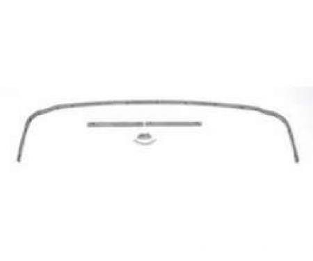 Full Size Chevy Convertible Top Rear Tack Rail Set, 1959-1960