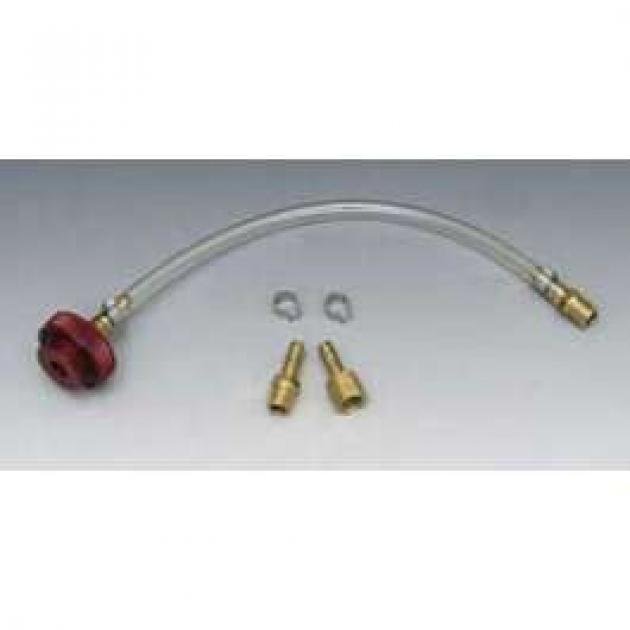 Full Size Chevy Brake Pressure Bleeder Adapter, Single Master Cylinder