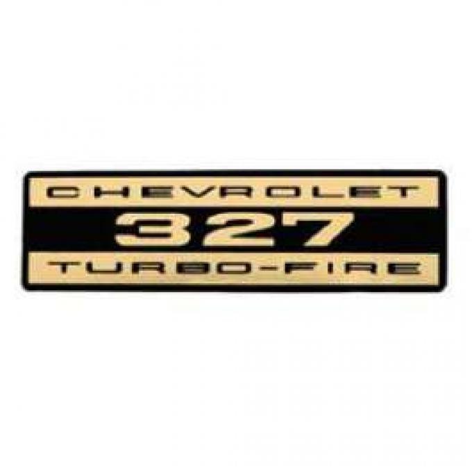 Full Size Chevy Valve Cover Decal, 327ci Turbo-Fire, 1962-1972