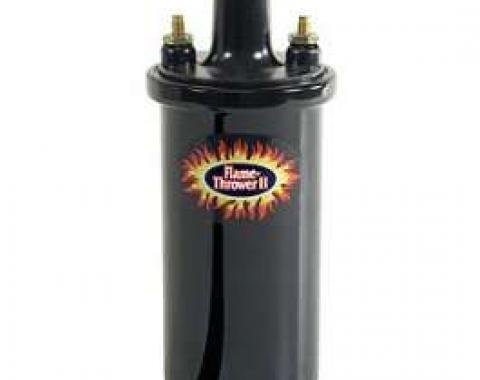 Full Size Chevy Flame Thrower II Ignition Coil, Black, 1958-1974