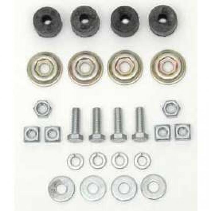 Full Size Chevy Shock Installation Hardware Kit, Front, 1958-1972