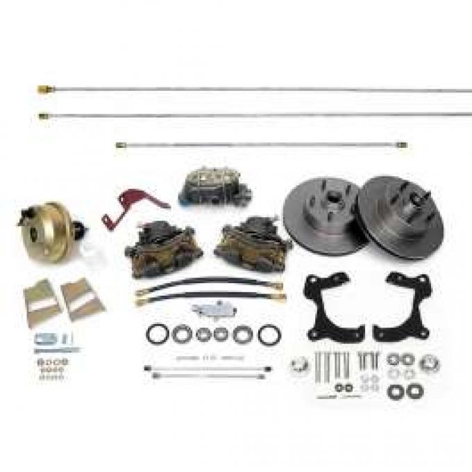 Full Size Chevy Front Disc Brake Kit, Power, 1959-1964