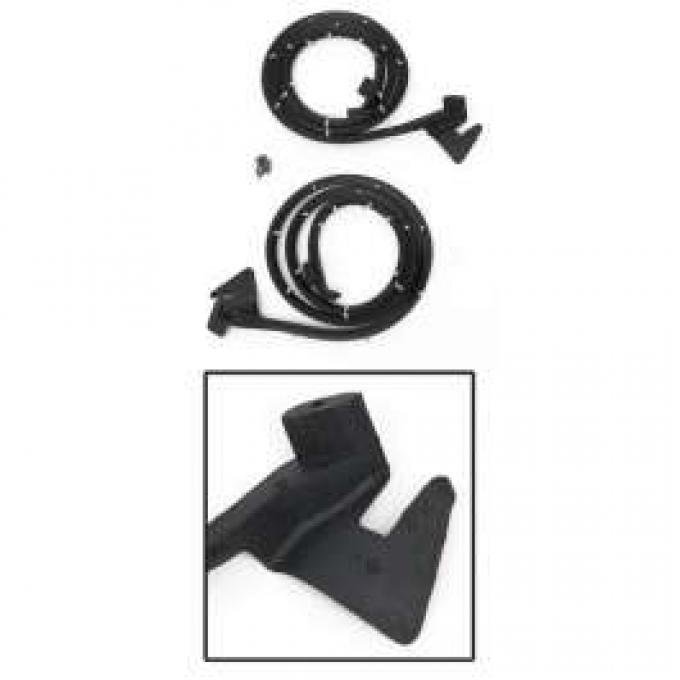Full Size Chevy Door Weatherstrip, Front, 4-Door Hardtop, Caprice & Impala, 1967-1968