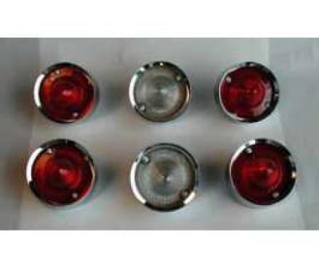 Full Size Chevy Taillight & Back-Up Light Assemblies, Impala, 1958