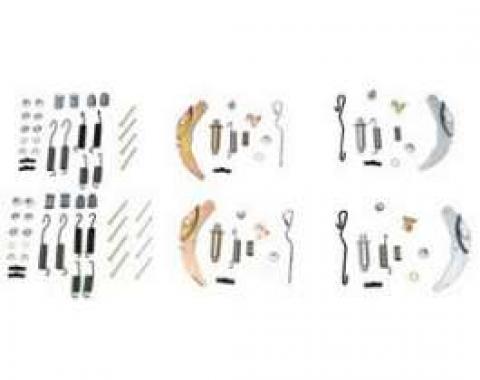 Full Size Chevy Front & Rear Self Adjusting Drum Brake Kit, 1958