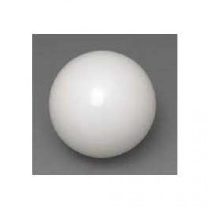 Full Size Chevy 1.5 Gear Shift Ball, Solid White, Impala SS, 1963