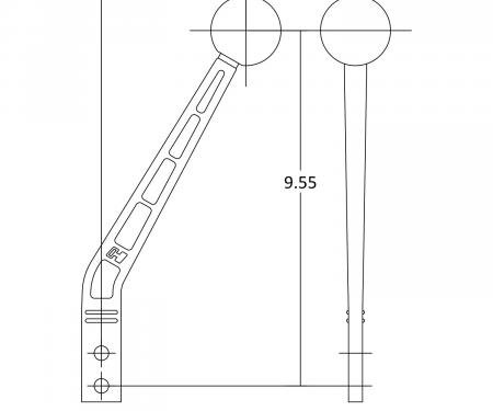 Hurst Billet/Plus Shifter Stick, Black/Machined 5389025