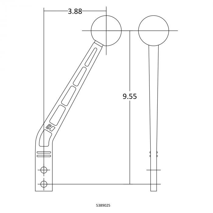 Hurst Gear Shift Lever Stick 5389025 Classic Chevy